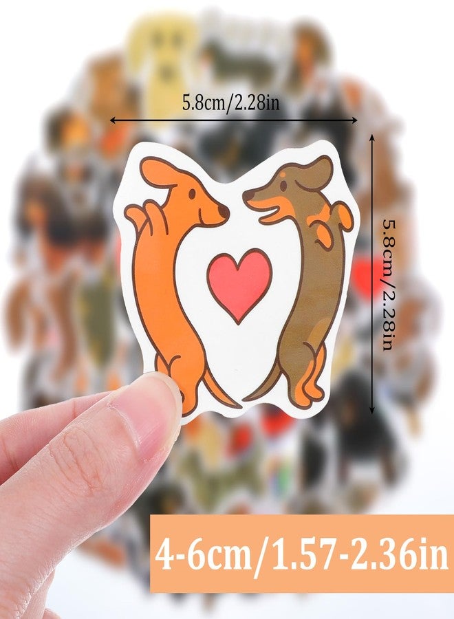 Yolev 120 Pcs Dachshund Stickers Kawaii Dog Stickers Waterproof Vinyl Decals Sausage Pet Puppy Sticker for Water Bottles Gift DIY Bike Luggage Phone Case Laptop Scrapbook Skateboard Phone - Image 3